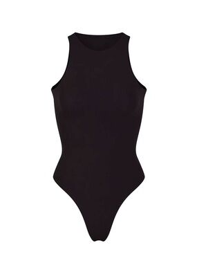 SKIMS Black High-Neck Sleeveless Bodysuit